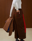 Color Block Turn-Up Pants