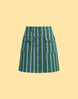 Button-Front Mini Skirt With Pocket Detail