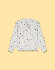 Cotton Ruffle Collar Shirt
