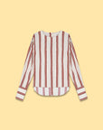 Cotton Round Neck Blouse With Back Button