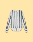 Cotton Round Neck Blouse With Back Button