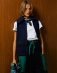 Striped Jacket With Detachable Vest