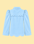 Scalloped Hem Cotton Shirt