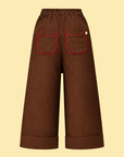 Color Block Turn-Up Pants