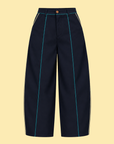 Piped Barrel Leg Pants