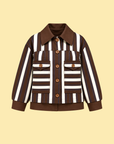 Striped Jacket with Detachable Vest