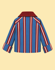 Striped Contrast Collar Jacket
