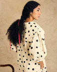 Puff Sleeve Dress With Tie Detail