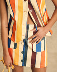 Button-Front Mini Skirt With Pocket Detail