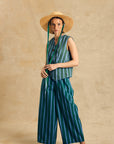 Elastic Waist Wide-Leg Pants