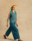 Elastic Waist Wide-Leg Pants
