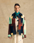 Colorblock Button-Up Jacket