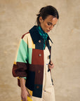 Colorblock Button-Up Jacket