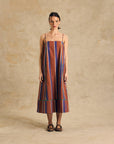 Sleeveless Midi Dress With Pocket Detail