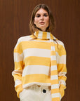 Striped Crew Neck Knit Sweater