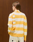 Striped Crew Neck Knit Sweater