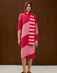 Round Neck Knitted Straight Long Sleeve Dress