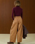 Piped Barrel Leg Pants