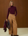 Piped Barrel Leg Pants