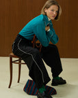 Piped Barrel Leg Pants