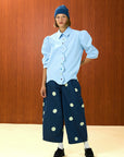 Scalloped Hem Cotton Shirt