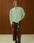 Scalloped Hem Cotton Shirt