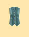 Sleeveless V-Neck Vest With Binding Detail