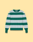 Striped  Crew Neck Knit Sweater