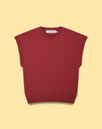 Solid Crew Neck Knit Vest