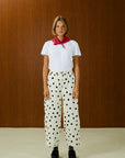 Cotton High Waisted Cropped Pant With Elasticband