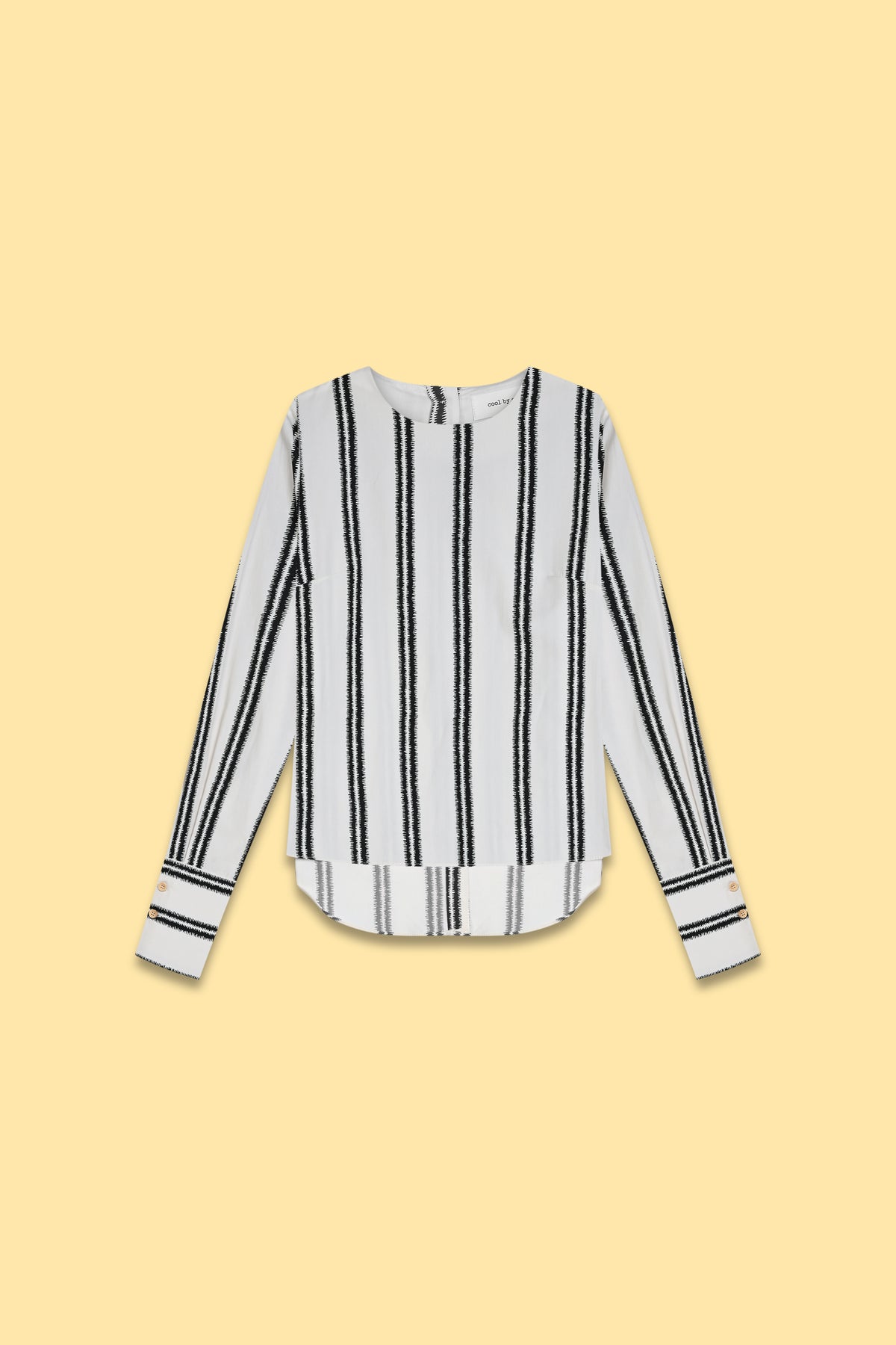 Cotton Round Neck Blouse With Back Button