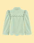 Scalloped Hem Cotton Shirt