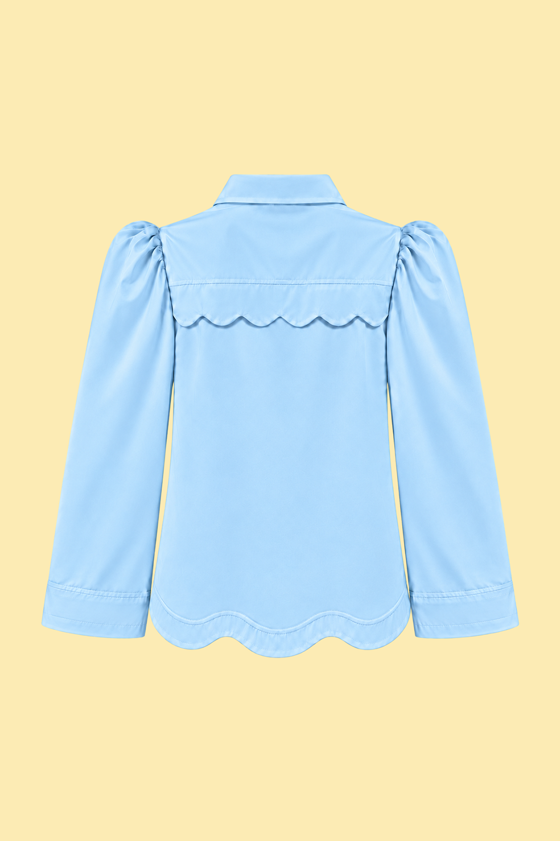 Scalloped Hem Cotton Shirt