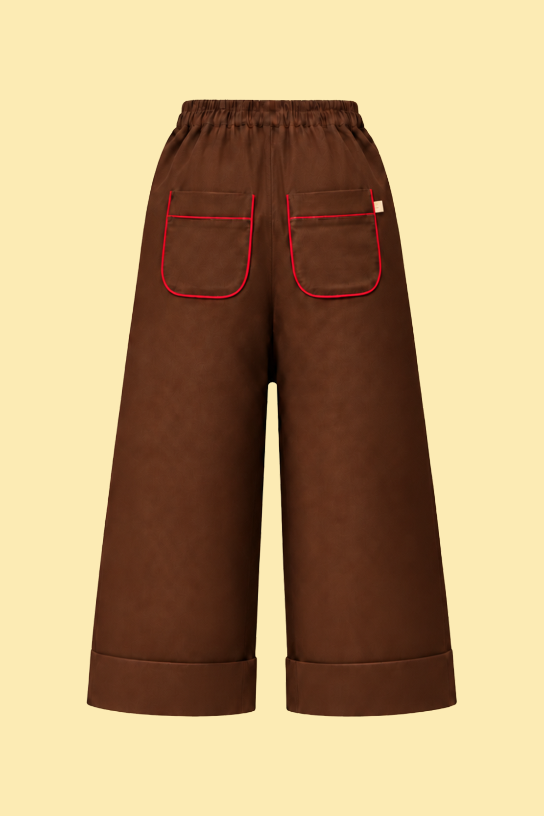 Color Block Turn-Up Pants