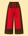 Color Block Turn-Up Pants