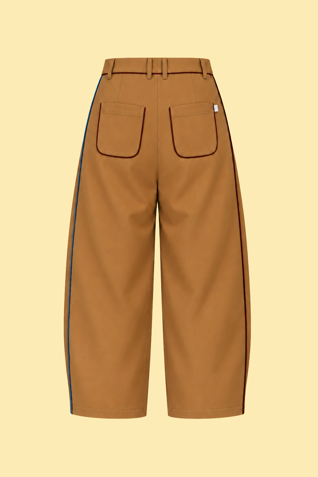 Piped Barrel Leg Pants
