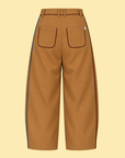 Piped Barrel Leg Pants