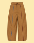 Piped Barrel Leg Pants