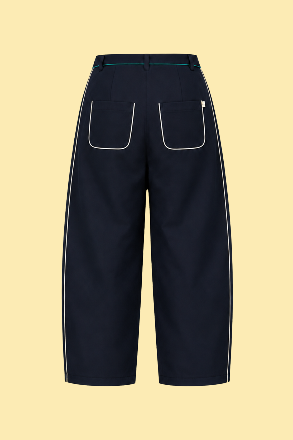 Piped Barrel Leg Pants