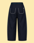Piped Barrel Leg Pants