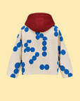 Polka Dot Contrast Collar Jacket