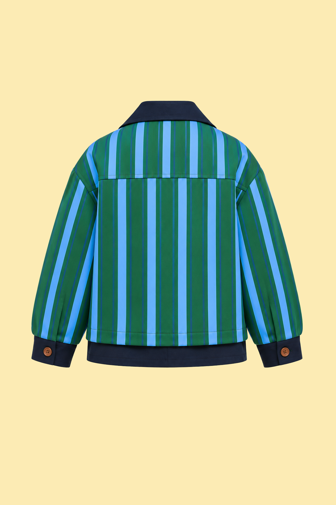Striped Jacket With Detachable Vest