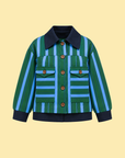 Striped Jacket With Detachable Vest
