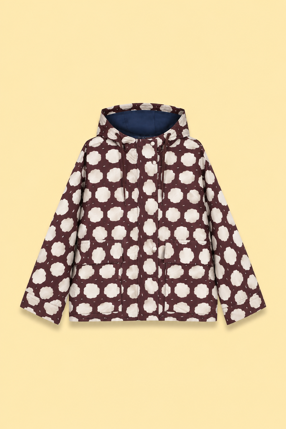 Hooded Rain Coat with Front Pockets