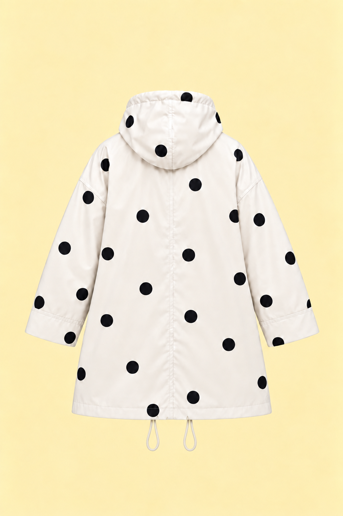 Striped Hooded Long Raincoat