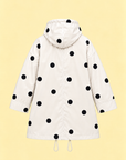 Striped Hooded Long Raincoat