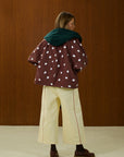 Piped Wide Leg Cotton Pants