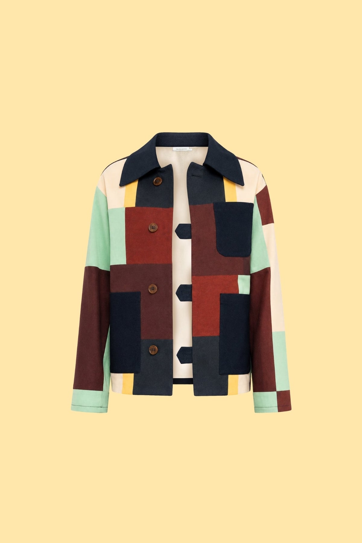 Colorblock Button-Up Jacket