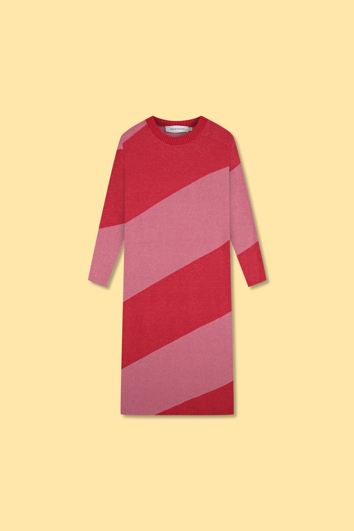 Round Neck Knitted Straight Long Sleeve Dress