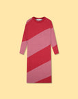 Round Neck Knitted Straight Long Sleeve Dress